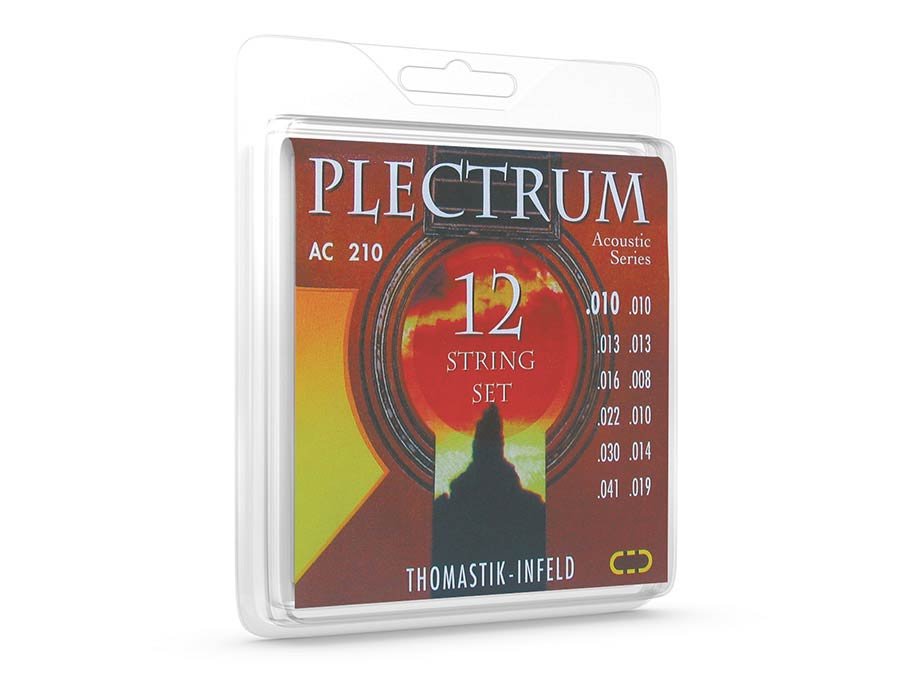 string set 12-string acoustic, bronze flatwound, 010