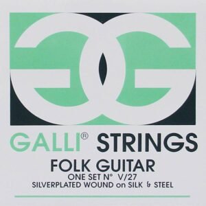 string set acoustic, silverplated wound on silk steel 011-014-023-028-038-046
