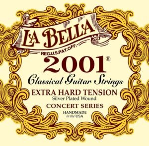string set classic, professional, clear nylon trebles & silverplated basses, extra hard tension