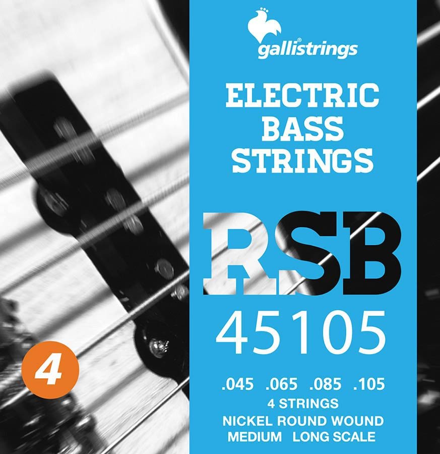 string set electric bass, nickel roundwound, medium, 045-065-085-105