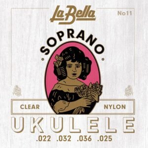 string set soprano ukulele, clear nylon, 022-032-036-025