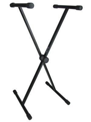 keyboard stand, with 35cm top tubes, X-model, twist lock, black