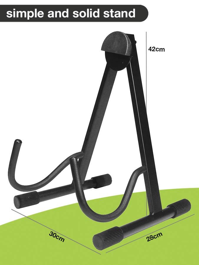 semi-foldable stand, A-model, metal, black, for acoustic guitar - Afbeelding 2