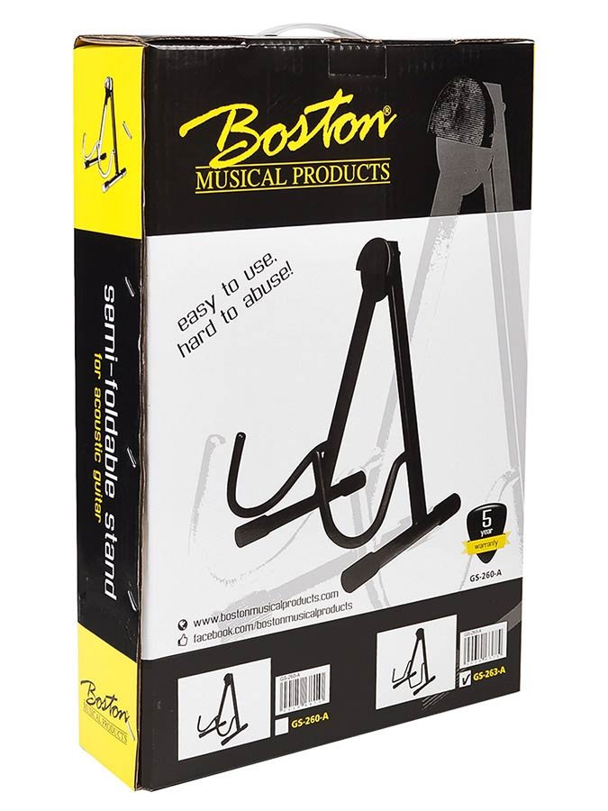 semi-foldable stand, A-model, metal, black, for acoustic guitar - Afbeelding 5