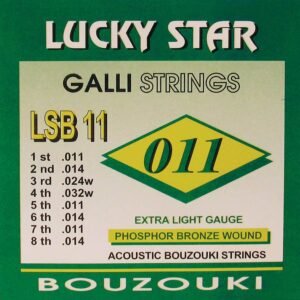 string set bouzouki, phosphor bronze, 011-011-014-014-023-011-030-014