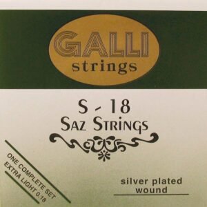string set saz, silverplated extra light 007-009-007-014-022