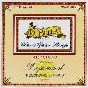 string set classic, studio, clear nylon trebles & gold polished basses