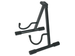 semi-foldable guitar stand, A-model, metal, black, made in EU, for electric guitar