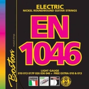 string set electric, nickel roundwound, light, 010-013-017-026-036-046