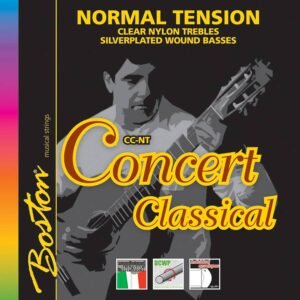 string set classic, clear trebles & silverplated wound basses, normal tension
