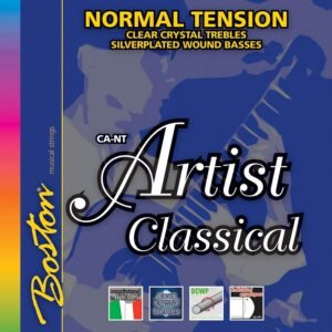 string set classic, clear trebles & silverplated wound basses, normal tension