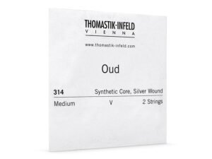 2x oud string "V", synthetic core, silverplated