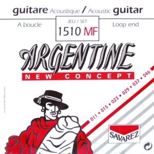 string set acoustic, silverplated steel core, 011-046, standard tension, loop end