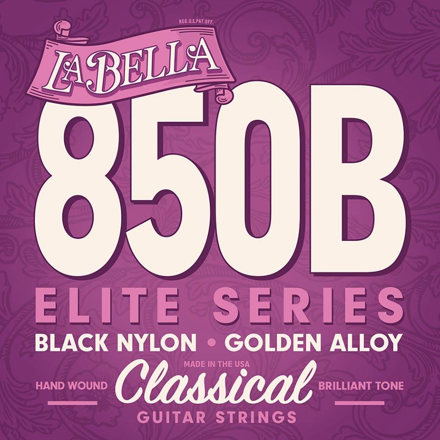 string set classic, 028-032-040-029-034-041, black nylon trebles & gold basses