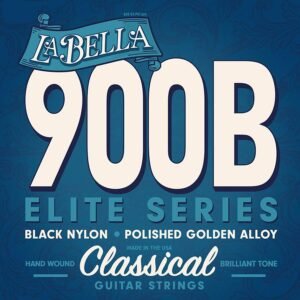 string set classic, black nylon trebles & gold polished basses