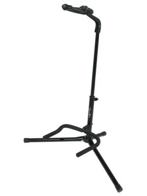 universal guitar stand, fork model, metal, black, with collapsable neck support
