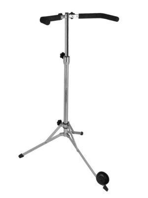 double bass stand, chrome, collapsible, with endpin cup