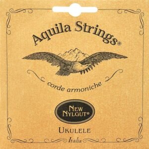 baritone ukulele string set, low D-tuning, D-G-B-E (wound D and G)