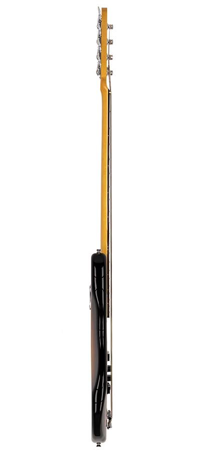 62 vintage J-style electric bass guitar, 2x single coil pickup, with bag, sunburst - Afbeelding 5