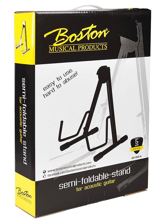 semi-foldable stand, A-model, metal, black, for acoustic guitar - Afbeelding 5