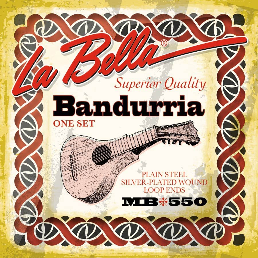 string set bandurria, silverplated wound, loop ends, 2x010-2x014-2x019W-2x023W-2x030W-2x035W