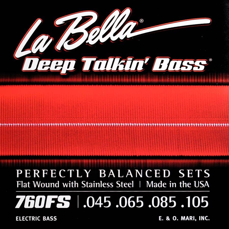 string set electric bass, stainless steel flatwound, standard, 045-065-085-105