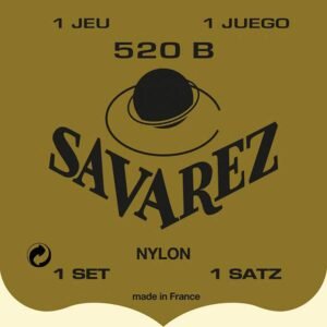 string set classic, Blanc, rectified nylon, traditional basses, soft tension