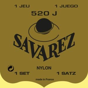string set classic, Jaune, rectified nylon, traditional basses, hard tension
