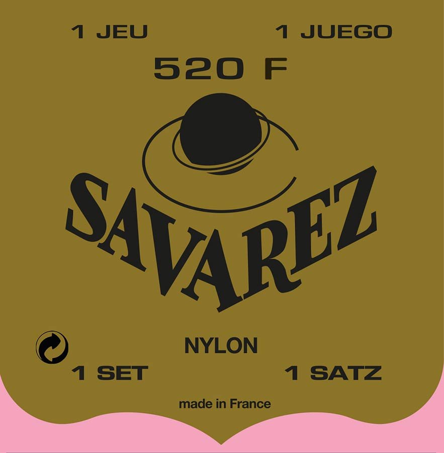 string set classic, Rouge, rectified nylon, traditional basses, hard tension, wound G-3