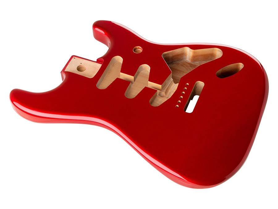 Stratocaster body (vintage bridge), alder, candy apple red - Afbeelding 2