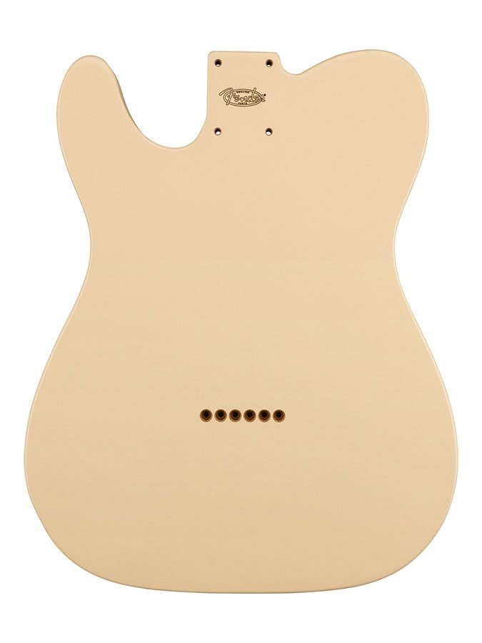 Telecaster body (vintage bridge), alder, olympic white - Afbeelding 3