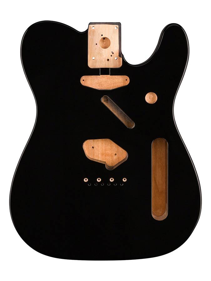 Telecaster body (vintage bridge), alder, black