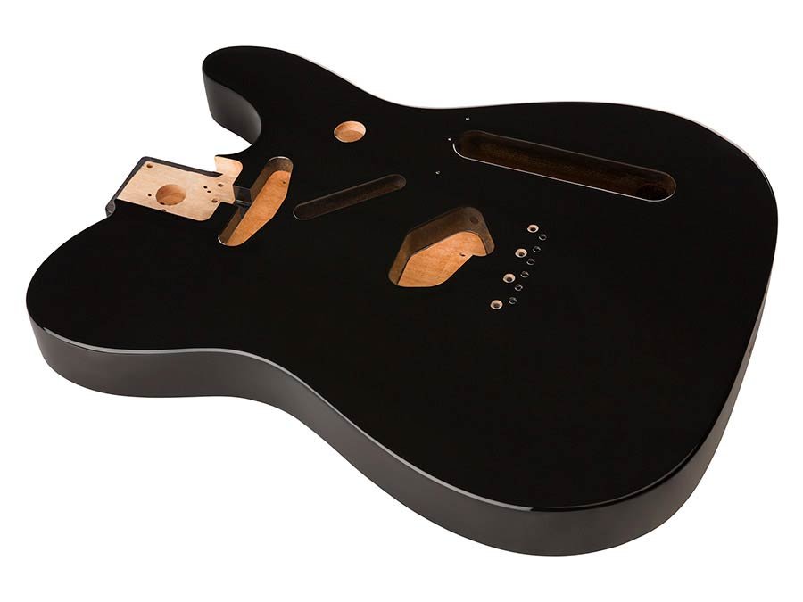 Telecaster body (vintage bridge), alder, black - Afbeelding 2