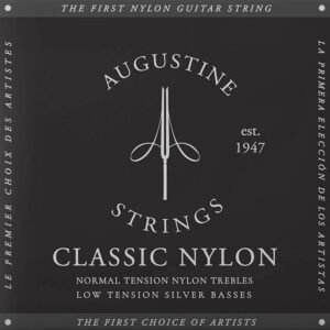 Black string set classic, regular tension trebles & light tension basses
