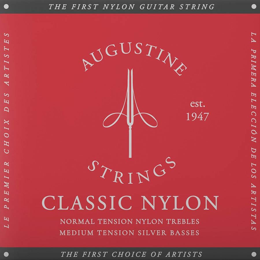Red string set classic, regular tension trebles & medium tension basses
