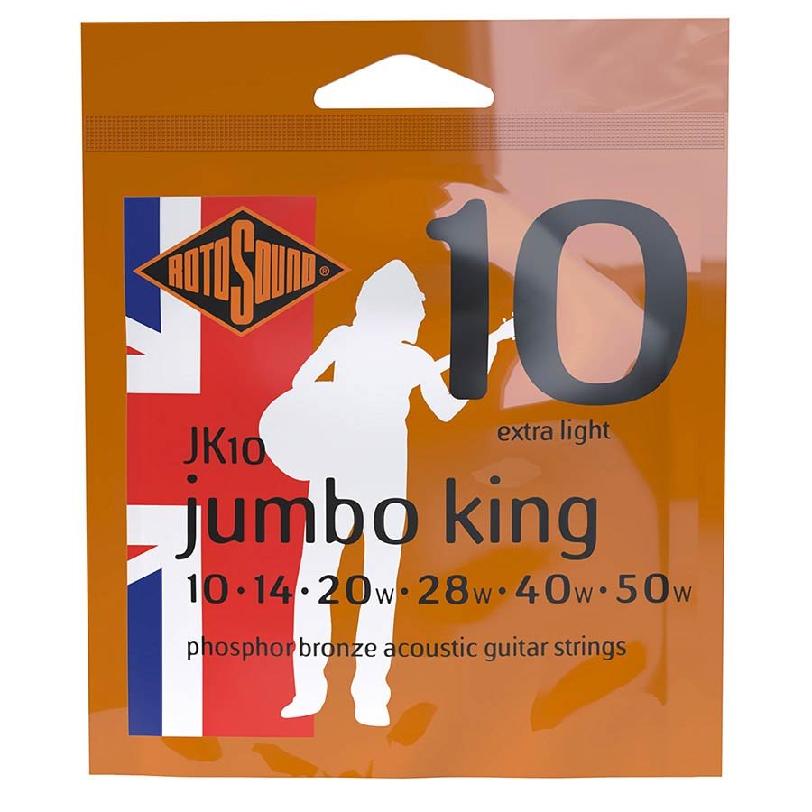 string set acoustic phosphor bronze wound 10-50, extra light