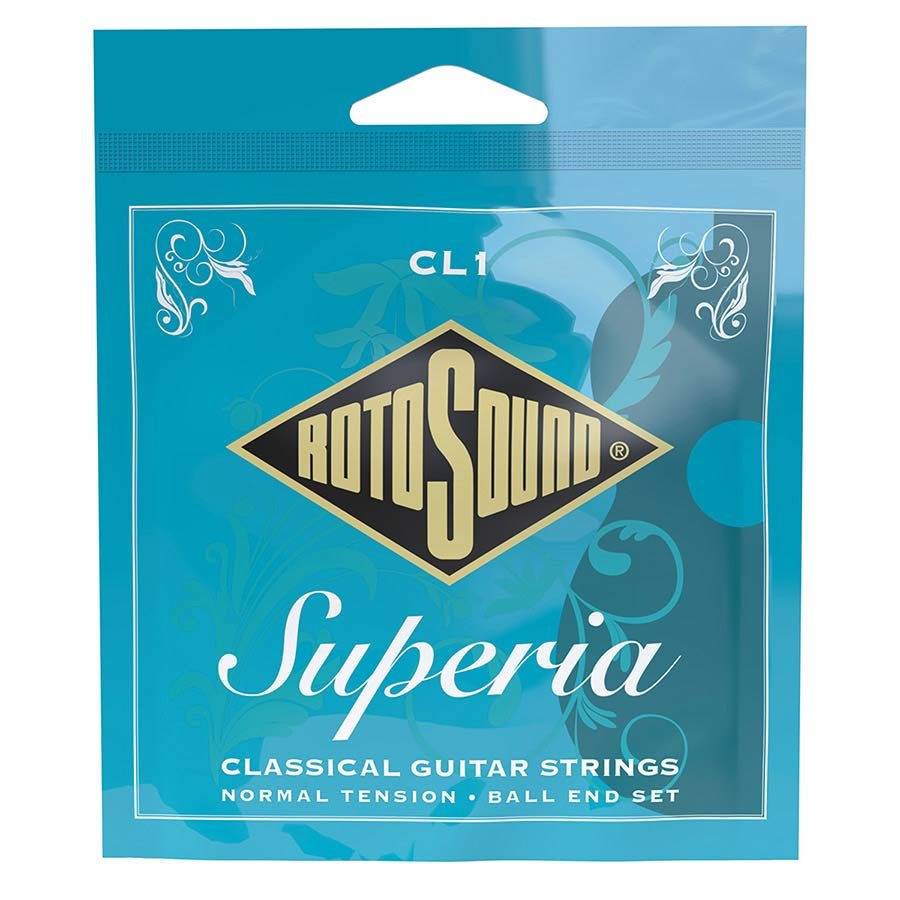 string set classic clear nylon trebles & silverplated basses (ball end), medium tension