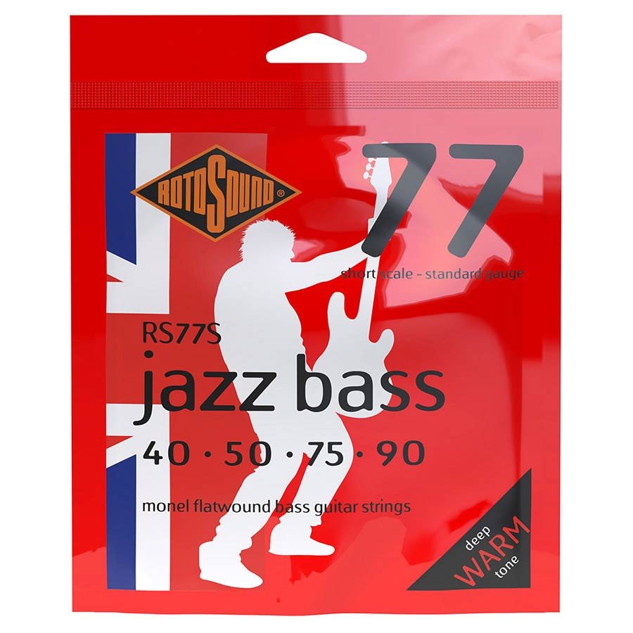 string set electric bass monel flatwound 40-90, standard gauge, short scale