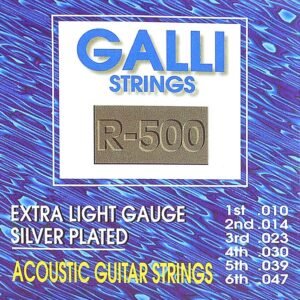 string set acoustic, silverplated wound, 010-014-023w-030w-039w-047w