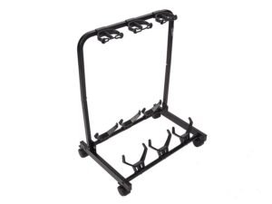 universal guitar rack stand, metal, black, for 3 guitars