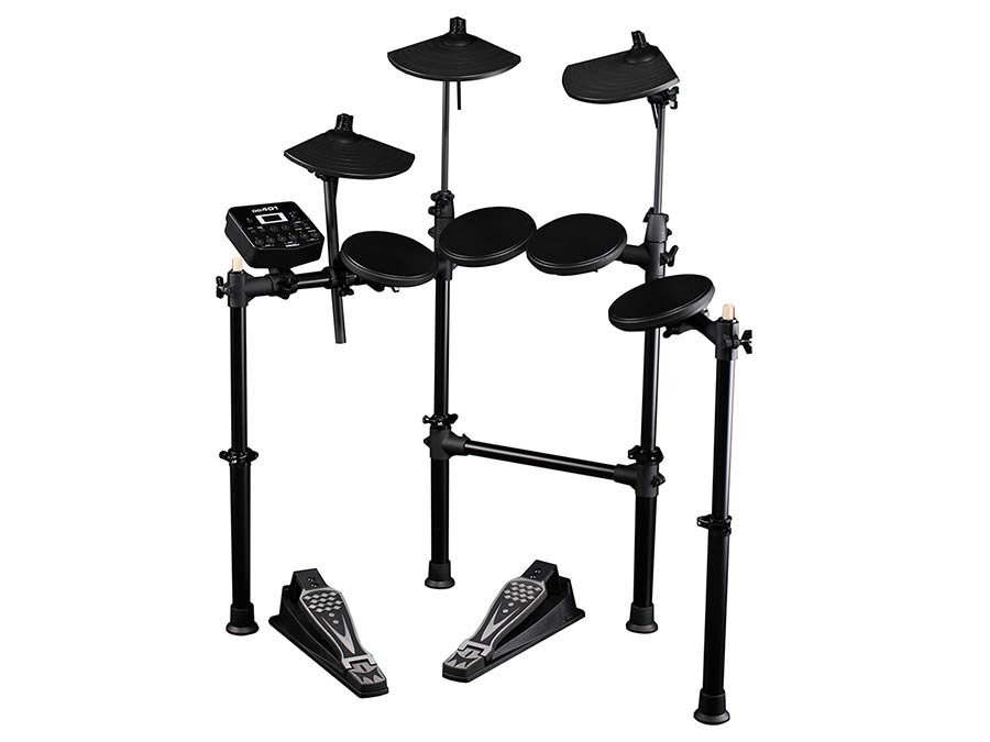 digital drum kit, compact design, foldable, 7 pads, 2 pedals