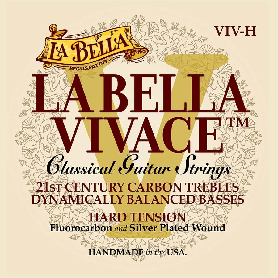string set classic, fluorcarbon trebles & silverplated basses, hard tension