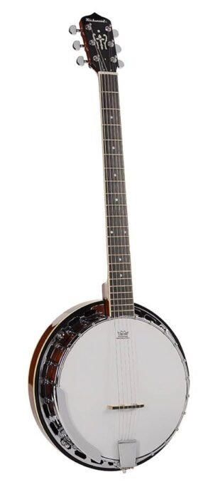 guitar banjo 6-string, mahogany rim, 24 brackets