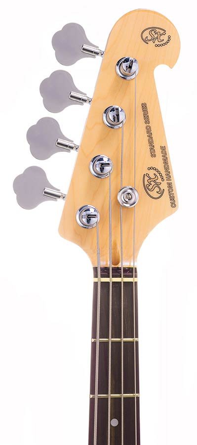 J-style electric bass guitar, black, with gig bag - Afbeelding 6