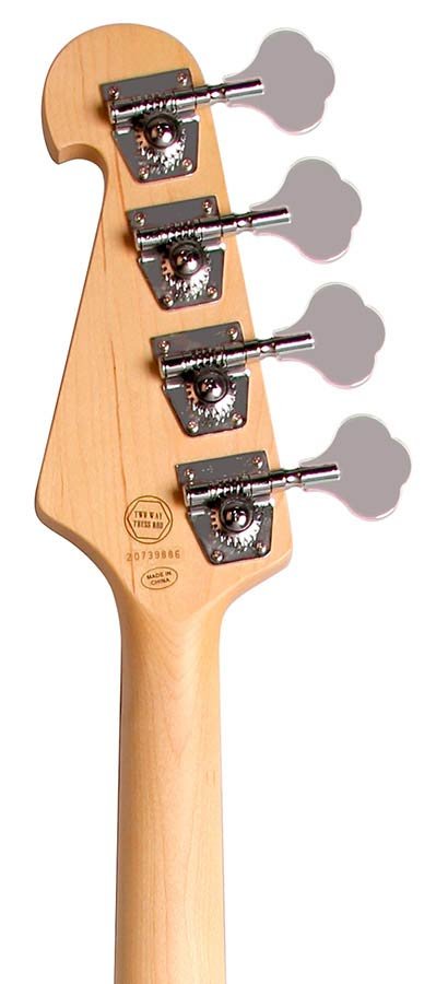 J-style electric bass guitar, candy apple red, with gig bag - Afbeelding 5