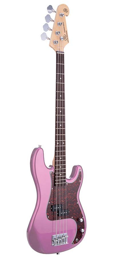 P-style electric bass guitar, midnight purple, with gig bag - Afbeelding 3