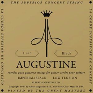 Black string set classic, medium tension trebles & light tension basses