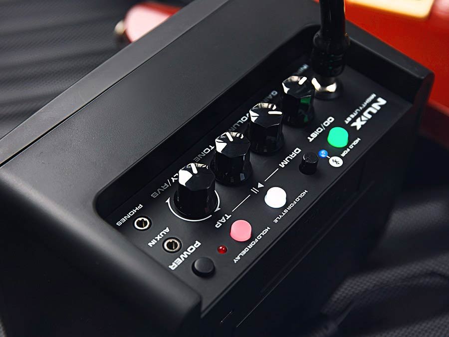 desktop guitar amplifier with bluetooth, reverb + delay, drum patterns, 3W - Afbeelding 7