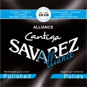 string set classic guitar, Alliance trebles, Cantiga silverwound polished basses, high tension