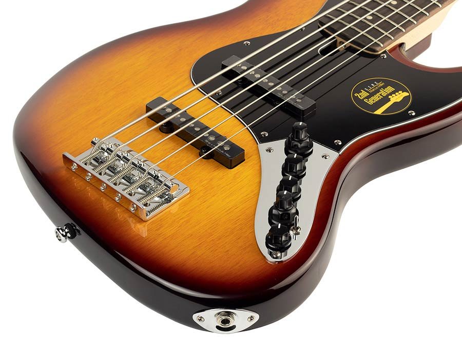5-string active bass guitar tobacco sunburst - Afbeelding 5